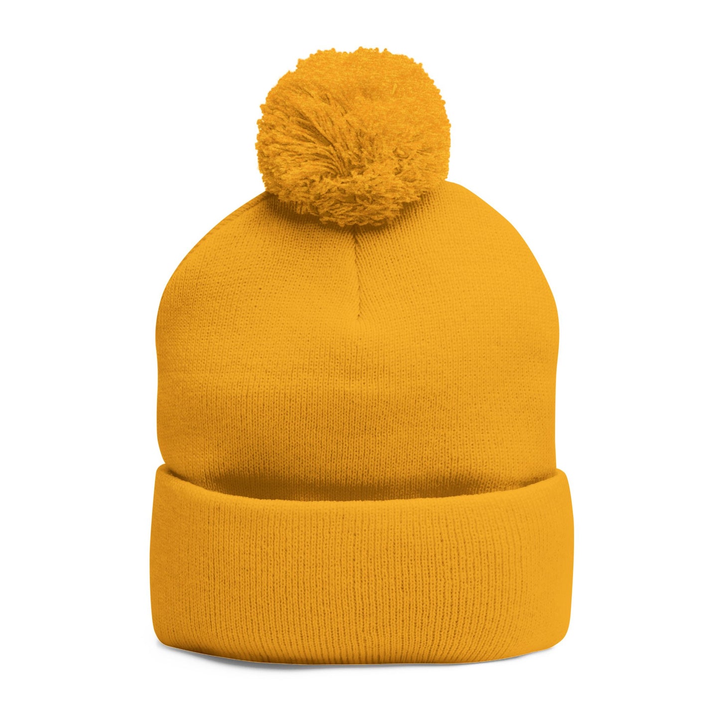 Embroidered Pom-Pom Hat