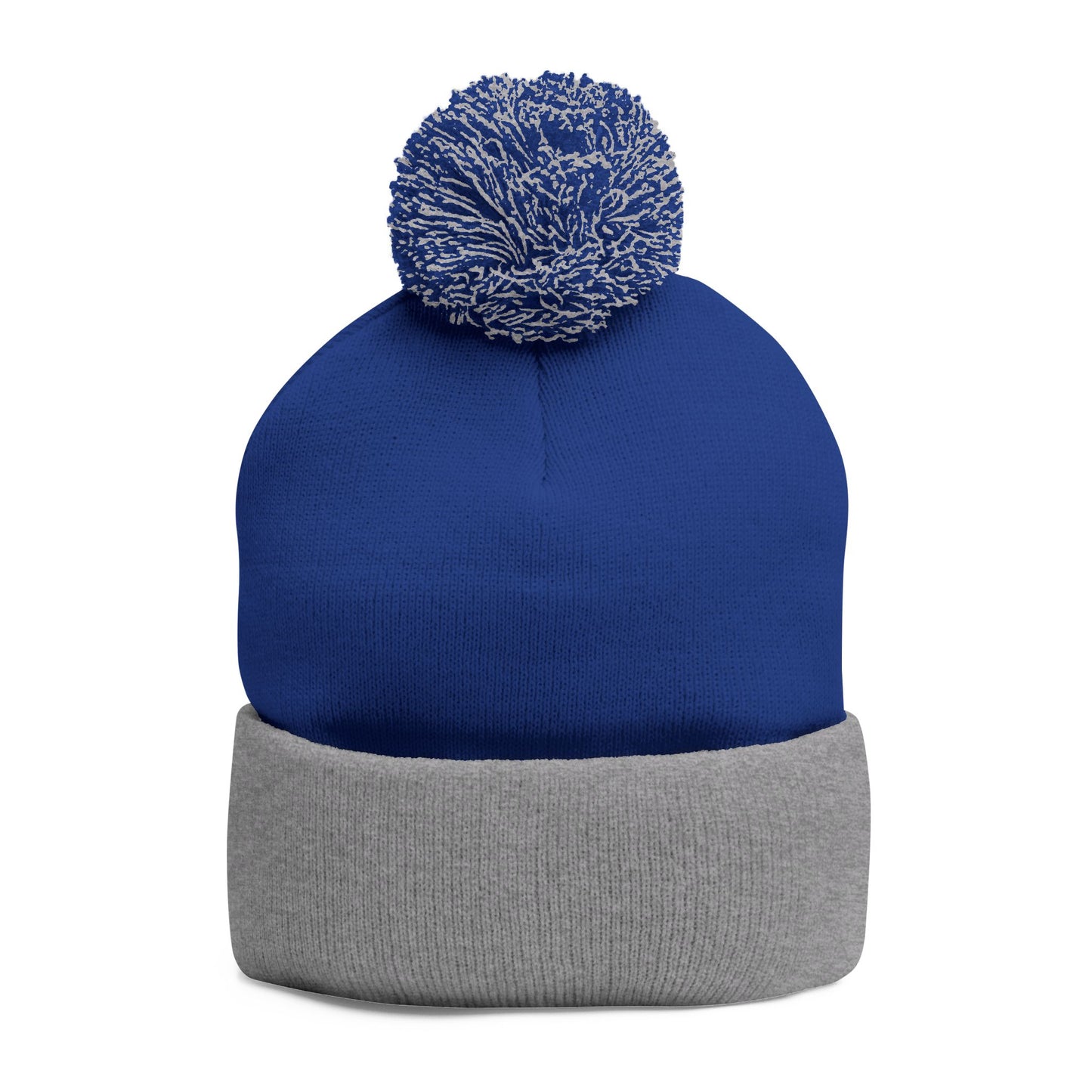 Embroidered Pom-Pom Hat