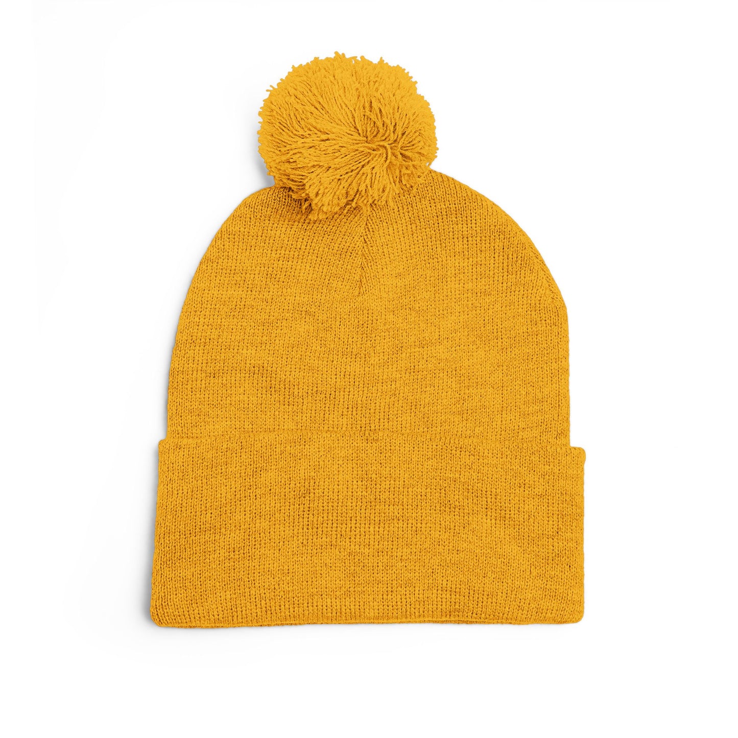 Embroidered Pom-Pom Hat
