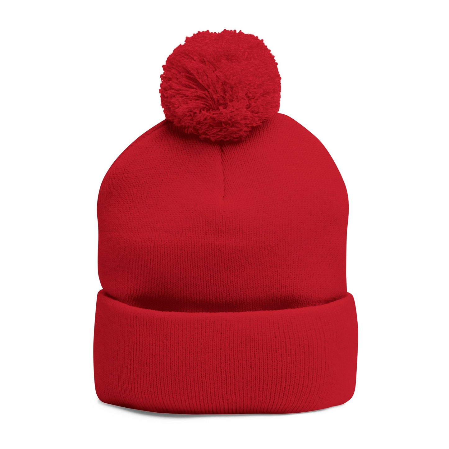 Embroidered Pom-Pom Hat